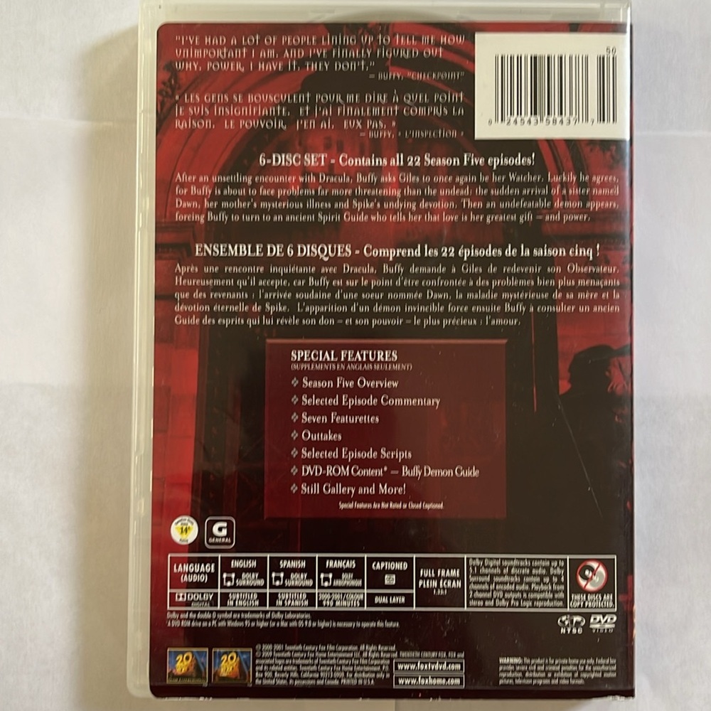 Buffy the Vampire Slayer DVD the complete 5th season - Picture 2 of 2